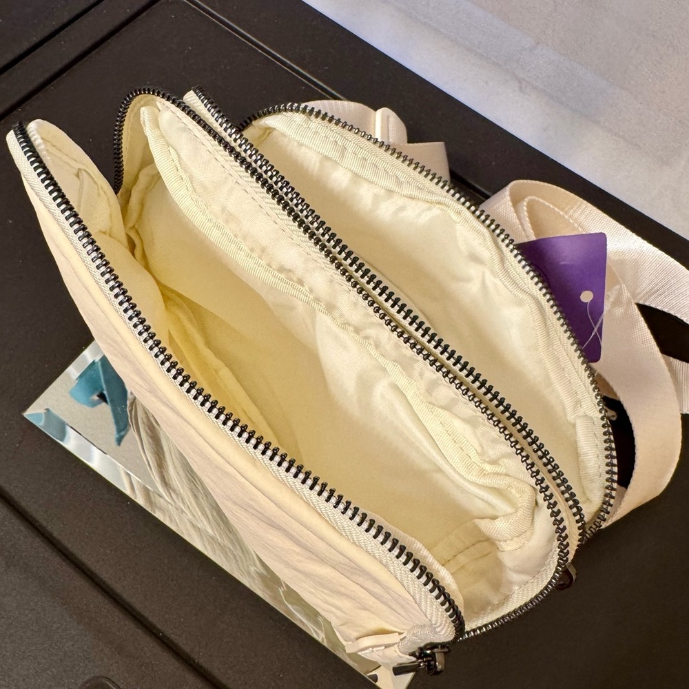 Iris & Rainbow Duo Off White Crossbody with long strap